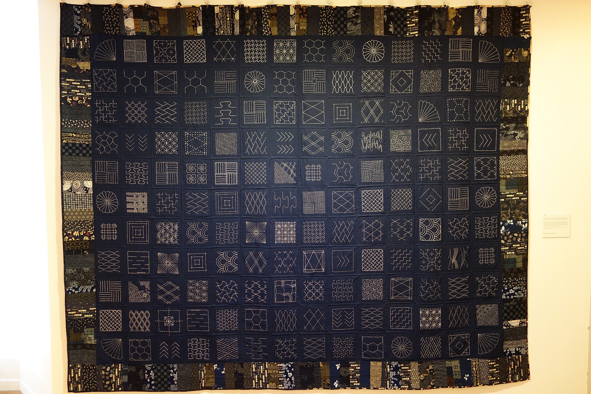 Kugurizashi: threaded sashiko