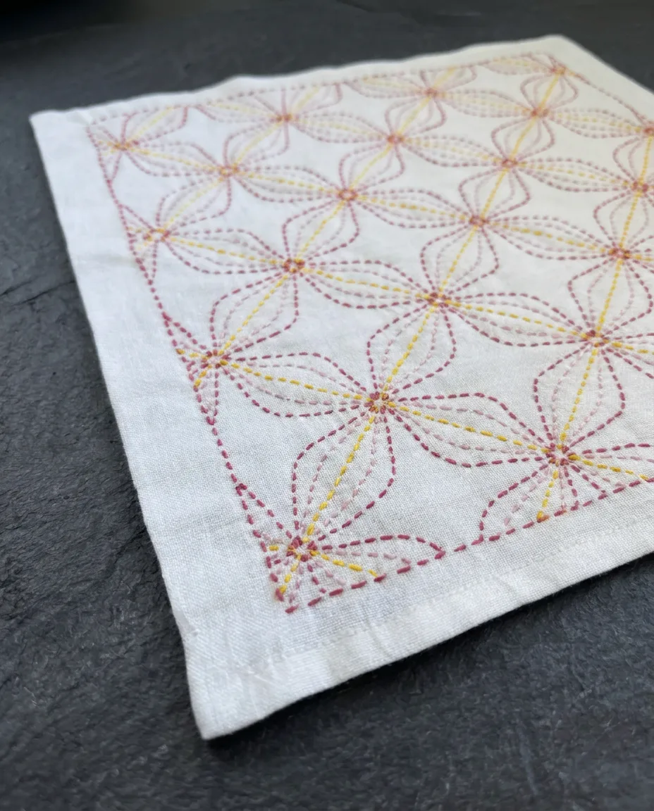 Hanazashi Hanafukin: Sashiko Kitchen Towel